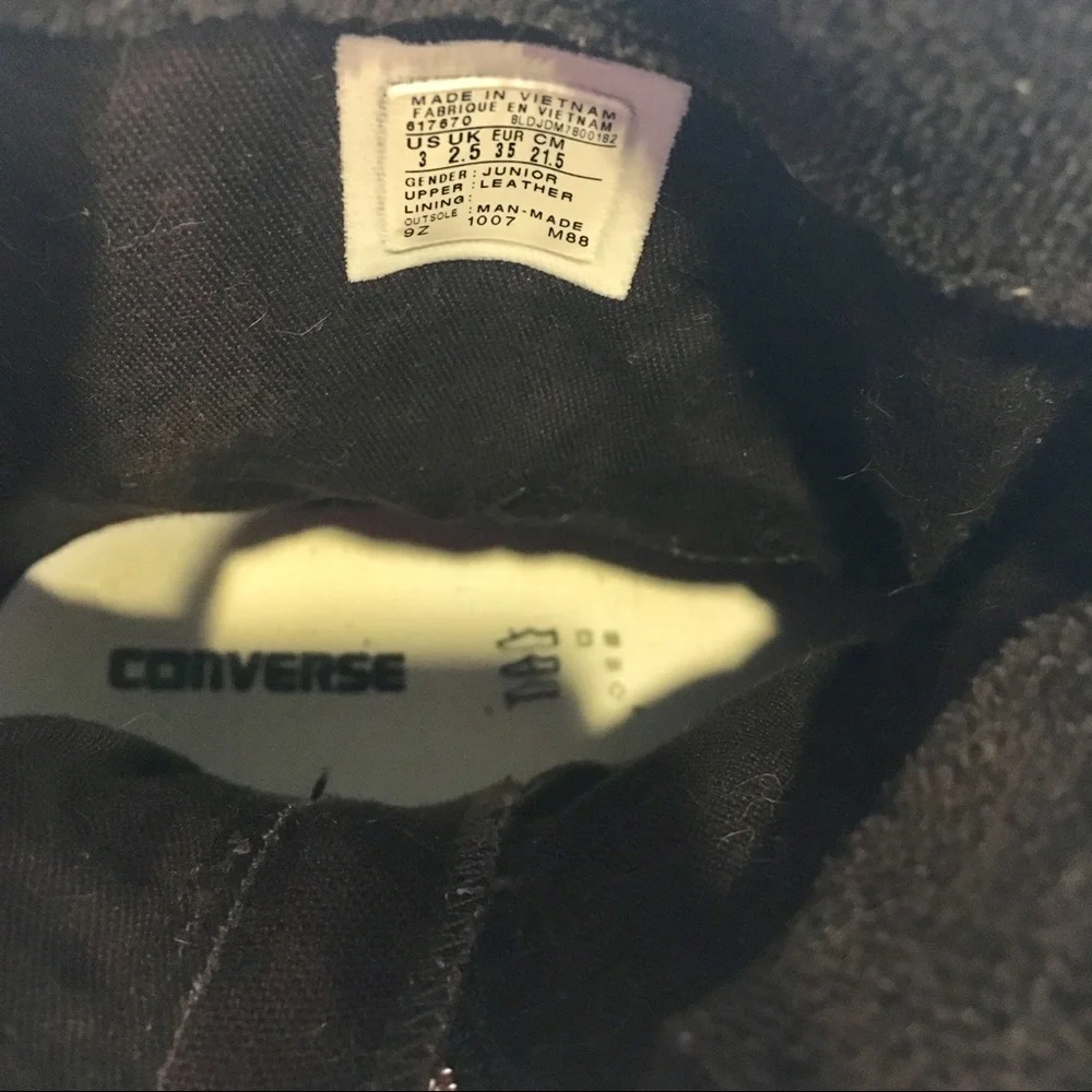 Converse All Star Junior Sz 3 Brown Fur Cuff Boots